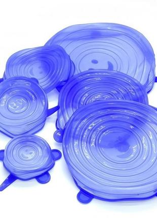 Набір багаторазових силіконових кришок для посуду reusable foo...5 фото