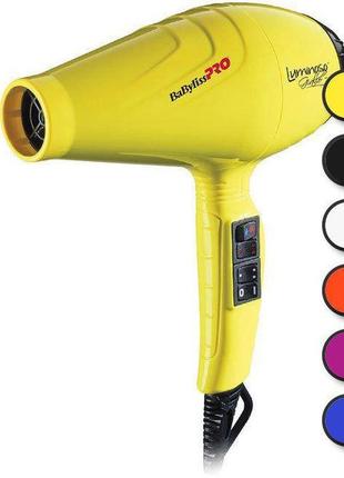 Babyliss pro фен babyliss pro luminoso giallo 6350 з іонізаціє...2 фото