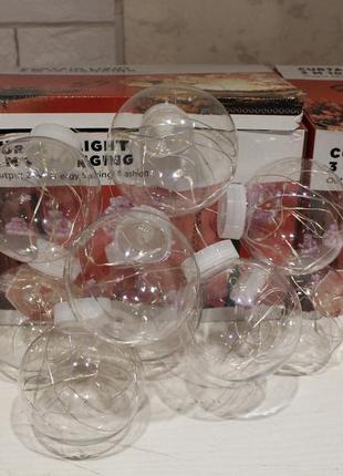 Ledlight новорічна гірлянда led штора кульки з лед-лампачками ...5 фото