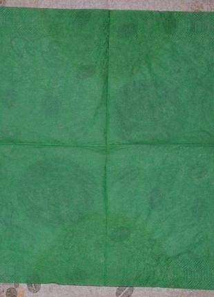 Серветка для декупажу, темно-зелена з зірками, маленька4 фото