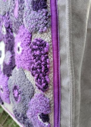 Сумка тоут , вишита сумка , килимова вишивка, стильна сумка , фіолетові квіти, подарунок коханій2 фото