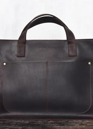 Жіноча сумка-шоппер hola коричневого кольору1 фото