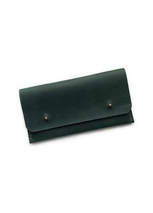 Шкіряний гаманець зеленого кольору2 фото