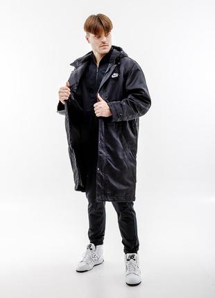 Мужская куртка nike club stadium parka черный 2xl (7dfb7320-010 2xl)