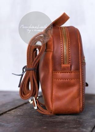 Міні рюкзак baby backpack рудого кольору5 фото