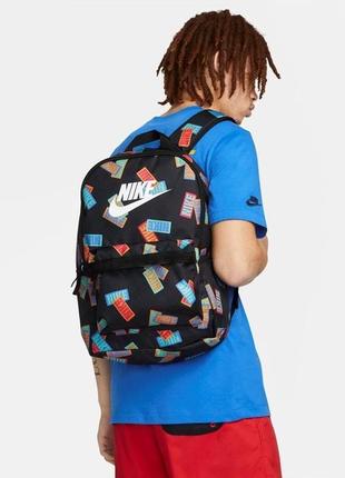 Рюкзак nike nk heritage bkpk - nike aop 25l черный 43x30,5x15 см (dm2159-010)7 фото