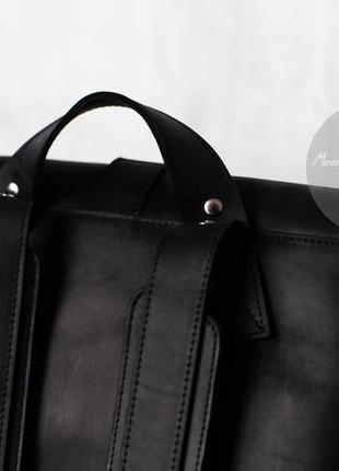 Большой кожаный рюкзак roll top из натуральной кожи