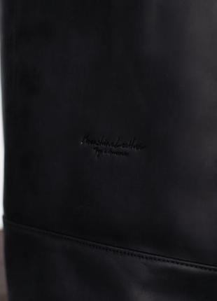 Большой кожаный рюкзак roll top из натуральной кожи