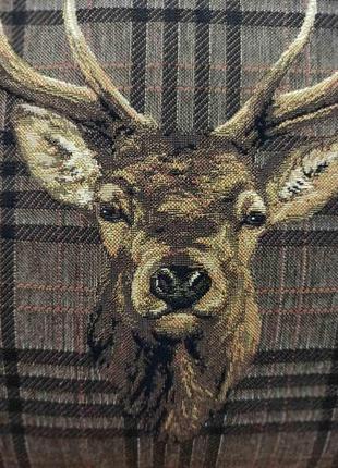 Подушка гобеленова art de lys олень коричнева 45х45см3 фото