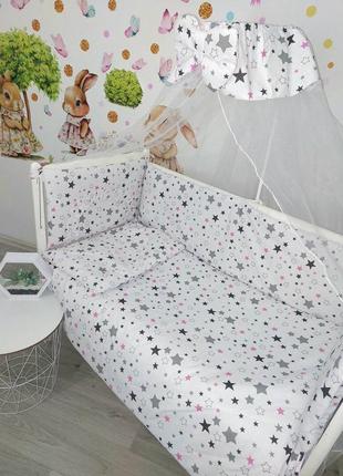 Набір постільної білизни для дитячого ліжечка (9 предметів)8 фото