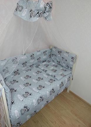 Набір постільної білизни для дитячого ліжечка (9 предметів)2 фото