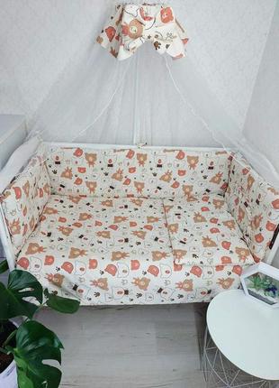 Набір постільної білизни для дитячого ліжечка (9 предметів)1 фото