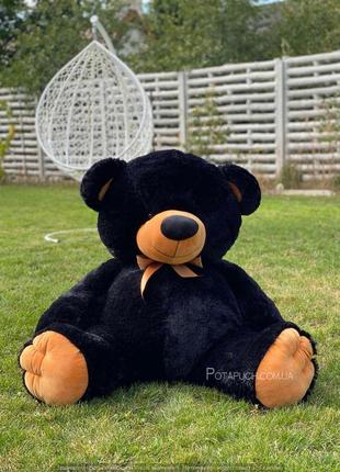 Великий плюшевий ведмедик томмі 150 см чорний2 фото