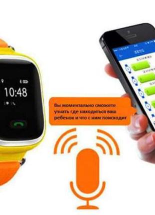 Дитячі розумні gps годинник smart baby watch q100 з трекером в...