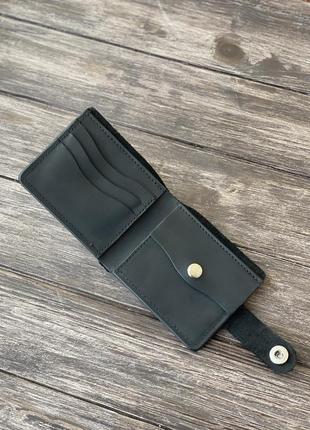 Кожаный мужской кошелек с гравировкой, именноє портмоне5 фото