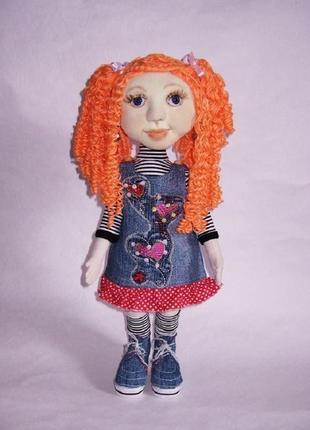 Текстильная кукла для девочки, кукла мягкая скульптура, игровая кукла, подарок для девочки1 фото