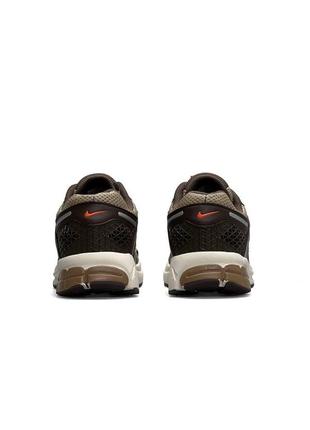 Мужские кроссовки кожаные сетка nike vomero 5 new brown orange, мужские кеды найк коричневые, мужская обувь6 фото