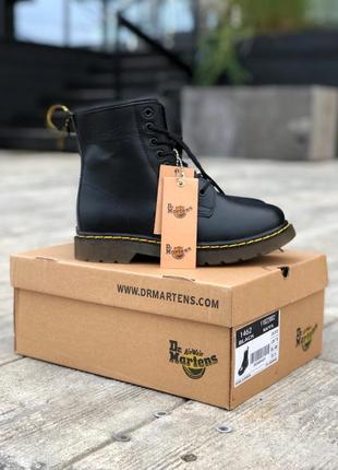 Шикарные ботинки dr. martens 1460 black classic winter fur с мехом черевики4 фото