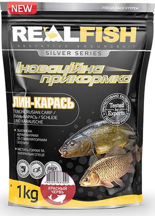 Підгодовування realfish лин-карась червоний черв'як 1 кг