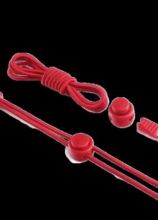 Шнурки резиновые с застежкой красные для обуви. 1 пара нейлоновые шнурки эластичные для кроссовок1 фото