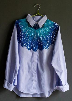 Жіноча блузка з художенственной розписом2 фото