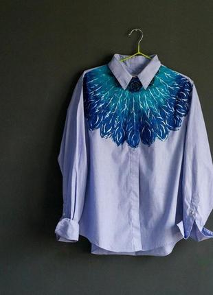 Женская блузка с художенственной росписью1 фото