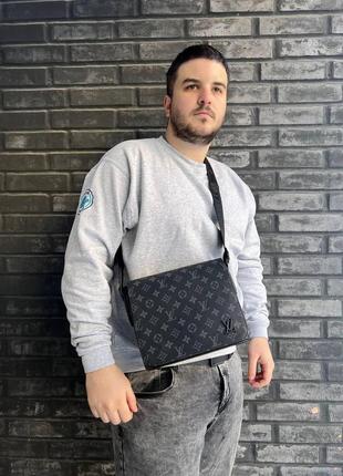 Мужская сумка через плечо луи витон стильная сумка-мессенджер louis vuitton, корпусная10 фото