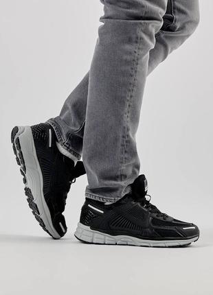 Чоловічі кросівки шкіряні сітка nike vomero 5 new black gray, чоловічі кеди найк чорні, чоловіче взуття