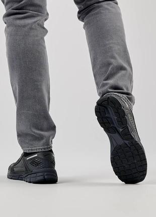 Мужские кроссовки кожаные сетка nike vomero 5 new dark gray, мужские кеды найк серые, мужская обувь5 фото