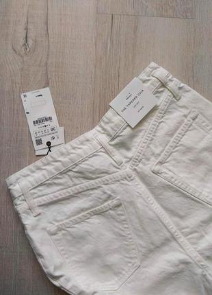 Zara нові білі молочні джинси супер модні із защипами zw premium розмір 36 3810 фото