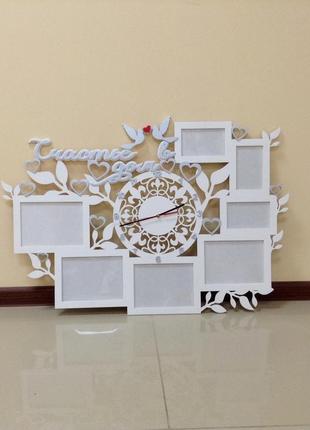 Рамка+ часы " счастье в дом" 2