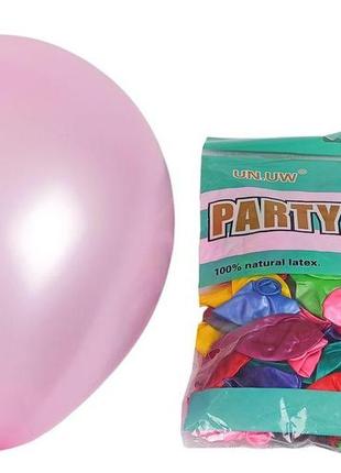 Шарики balloons 10' (26 см), "party decor" ассорти, 100шт/уп