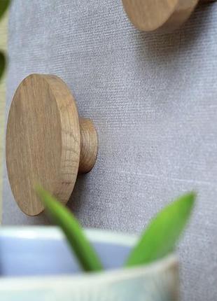 Гачки круглі дерев'яні для вішалки в передпокої, коридорі. різного діаметру. 7 шт в наборі2 фото