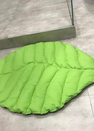 Коврик листик хлопок интерьерный, покрывало-одеяло, игровой коврик, декоративный для...