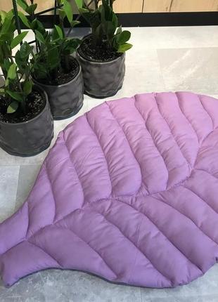 Коврик листик хлопок интерьерный, покрывало-одеяло, игровой коврик, декоративный для...