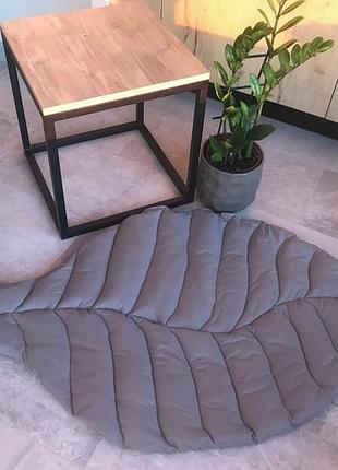 Коврик листик хлопок интерьерный, покрывало-одеяло, игровой коврик, декоративный для...