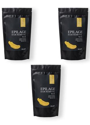 Гранули для епіляції hillary epilage premium gold 2 упаковки +...