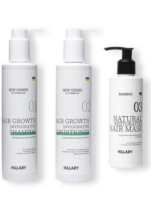 Набір hop cones & b5 hair growth invigorating + натуральна мас...