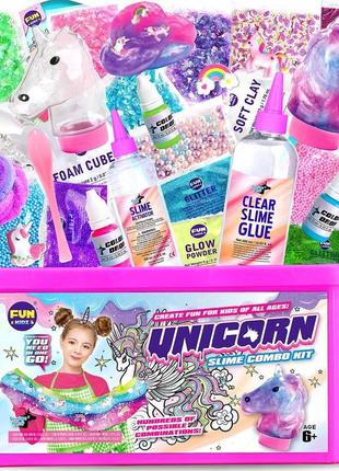 Великий набір для створення слаймів єдиноріг unicorn slime box...