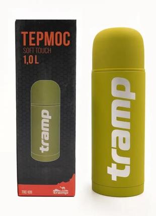 Термос tramp soft touch 1 л, хакі4 фото