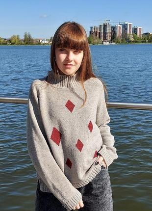 Женский вязанный свитер4 фото