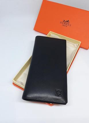 Мужской кожаный кошелек клатч портмоне черный