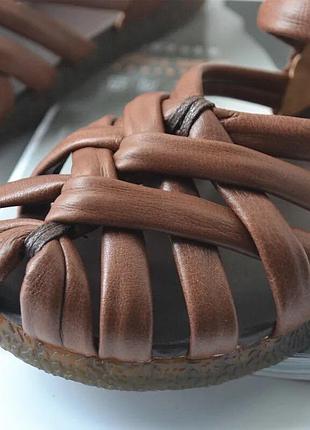Анатомические плетеные сандалии босоножки из натуральной кожи