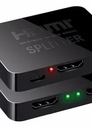 Hdmi сплиттер 4k 2 порта активный из 1->2 хдми разветвитель splitter