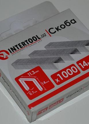 Скоби для степлера 14 мм intotool (паковання 1000 шт.)