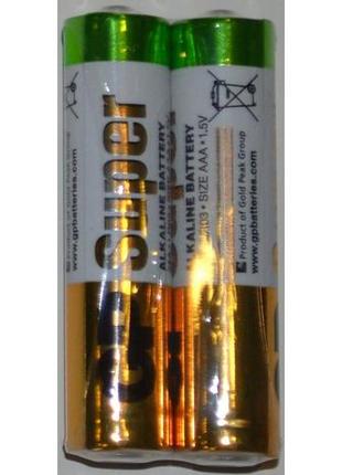Батарейка r3 gp super 15a-s2, лужна aaa, 2 шт. у вакуумному па...