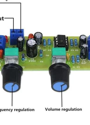 Попередній підсилювач. dc 10-24v сабвуфер. 22-300hz фільтр частот