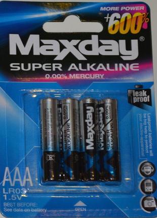 Батарейки 4шт “maxday” c 56963 (24) alcaline, міні-пальчикові,...