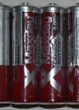Батарейки пальчикові maxday carbon battery r6p 1,5v, aa пальчи...