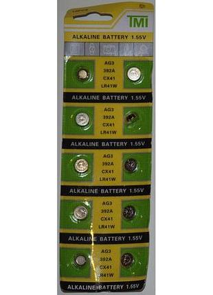 Батарейка tmi ag3 lr41 1,55v, alkaline, blister —